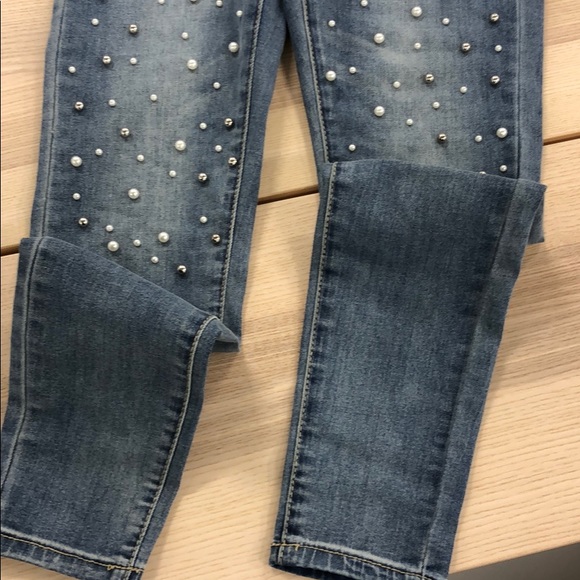 Frank Lyman Pearl Embellished Denim - Picture 4 of 8